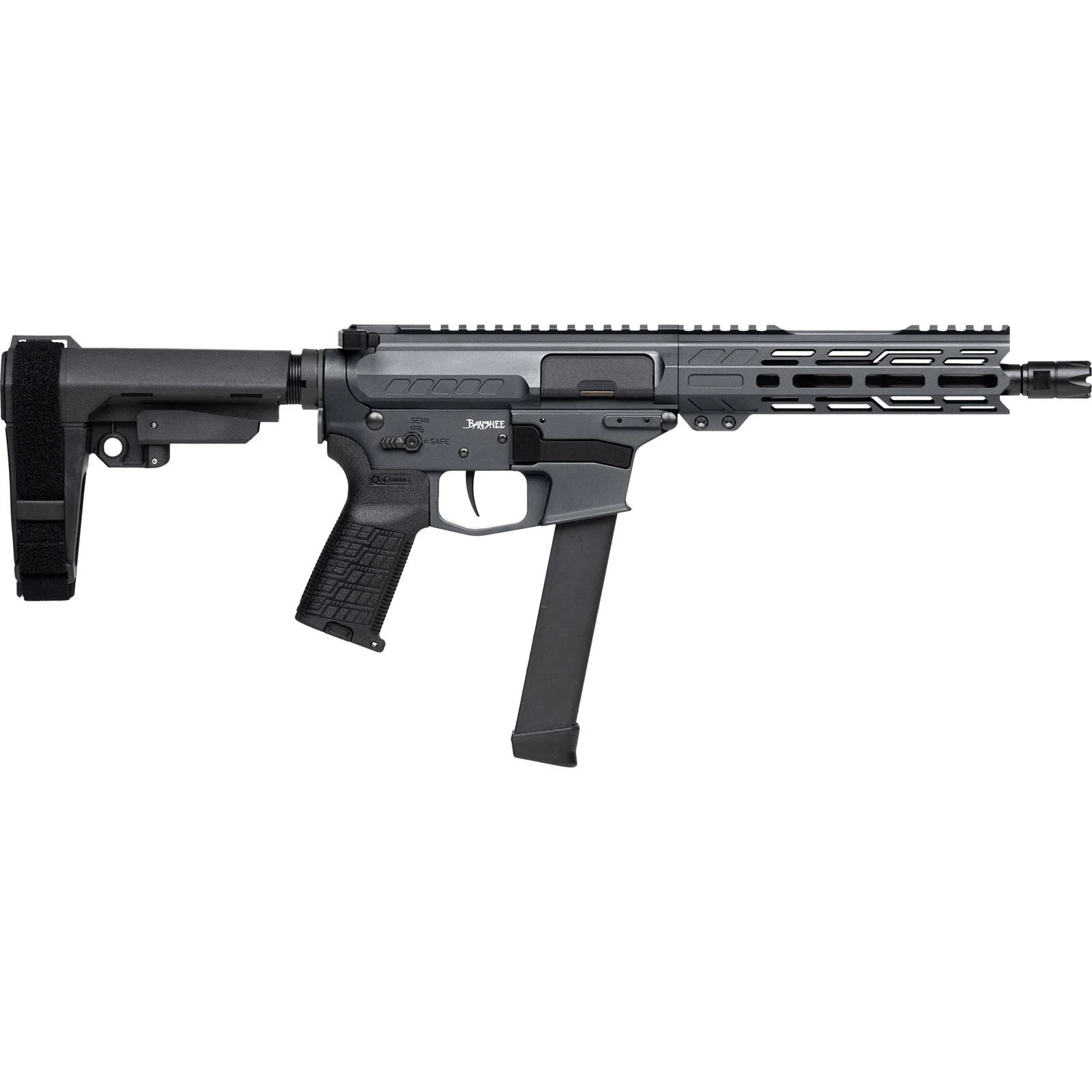 CMMG Banshee Fixed Ejector MkGs Pistol 9mm Luger 33rd Magazine 8'' Barrel Tungsten w/Brace
